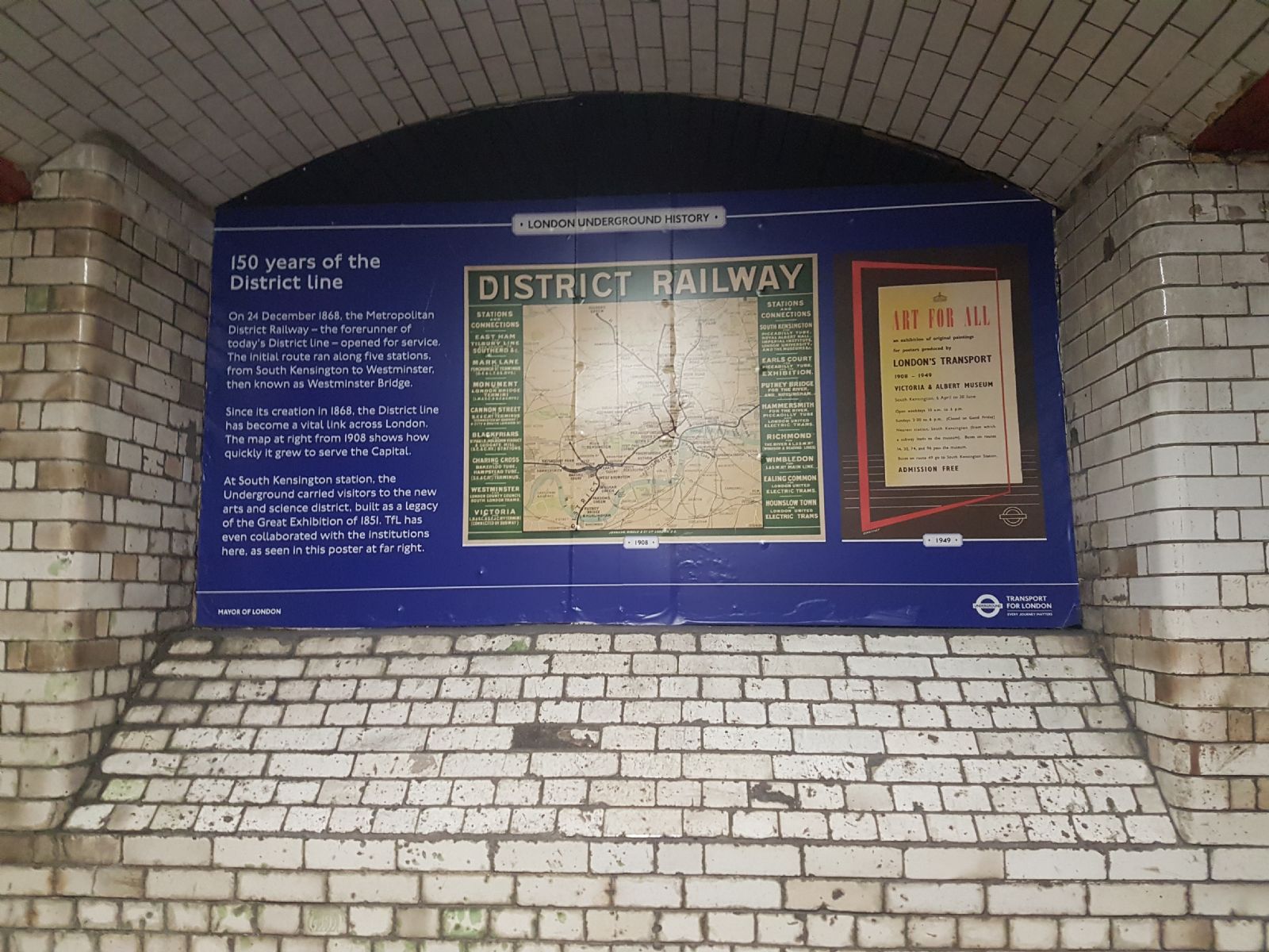 Tunnel, South Kensington Station